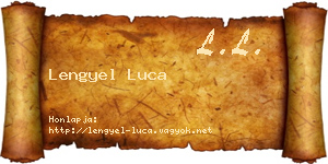 Lengyel Luca névjegykártya